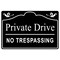 Sign Solutions Usa Private Drive No Trespassing 18"X12" Diamond Grade Cubed Reflective (DG3) 080 DCS08DWT1812CUS00224 - alternate 1